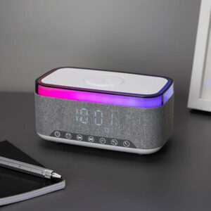 Enceinte Audio Lampe LED et Chargeur Sans Fil