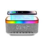 Enceinte Audio Lampe LED et Chargeur Sans Fil