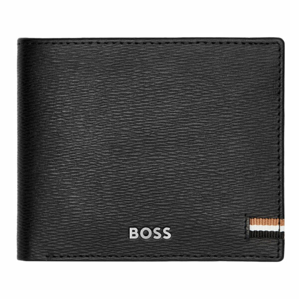 Portefeuille cuir HLW421A Hugo Boss noir cadeau d'affaires luxe direction