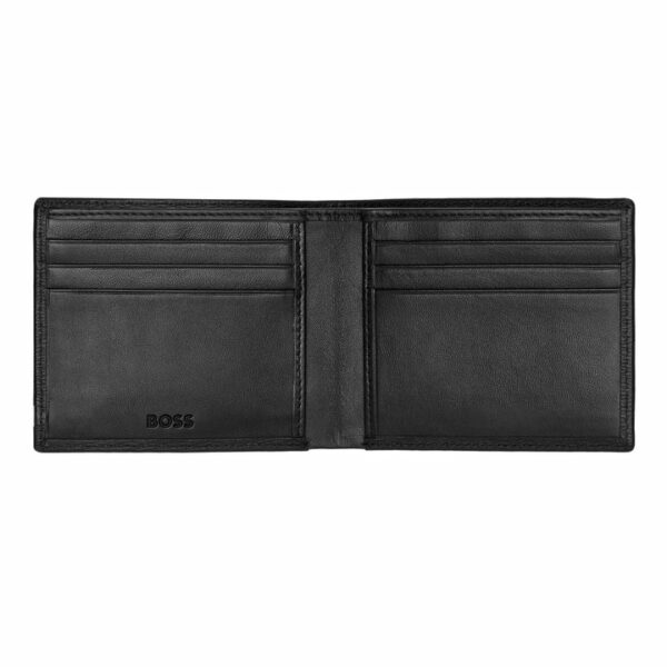 Portefeuille cuir HLW421A Hugo Boss noir cadeau d'affaires luxe direction
