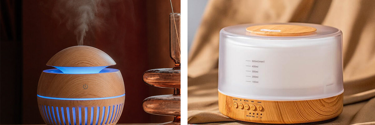 Humidificateur ou diffuseur de parfum : quelle est la vraie différence ? 1 Humidificateur-vs-Diffuseur-de-aromes